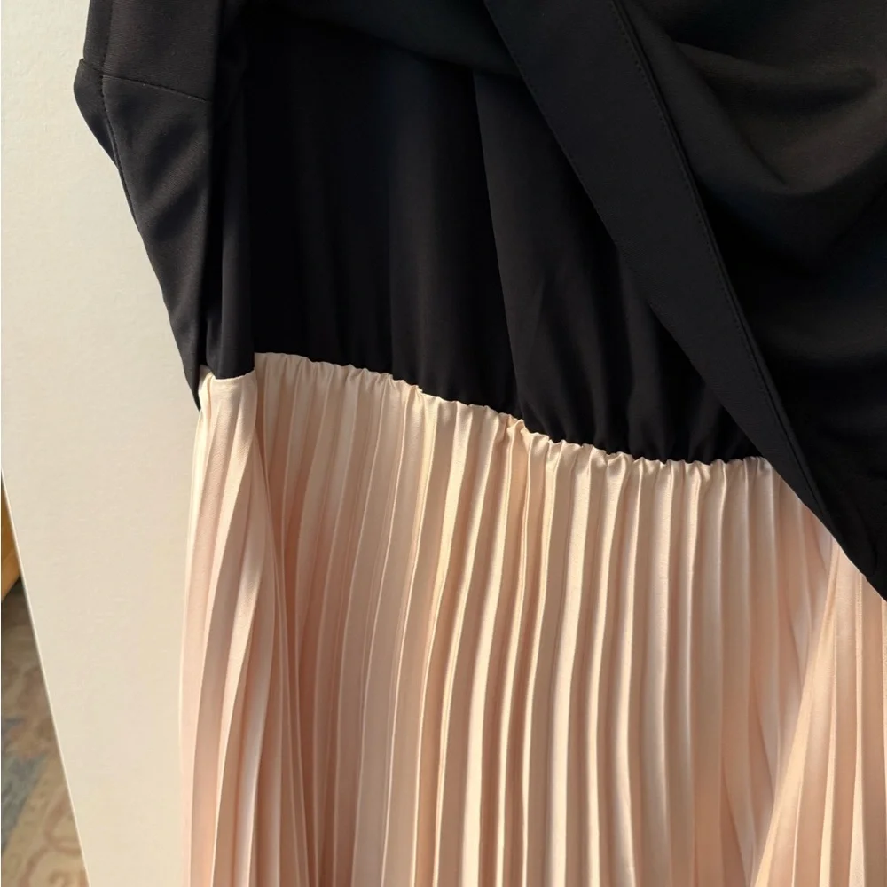 Donna Karen Black and Pink Pleated Dress - Picture 5 of 6